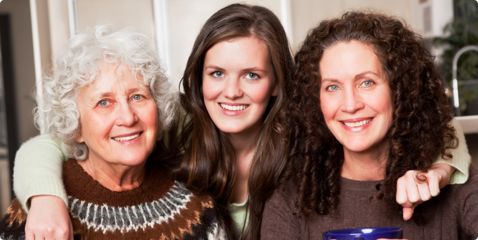 Caregiver helping an Elderly Woman